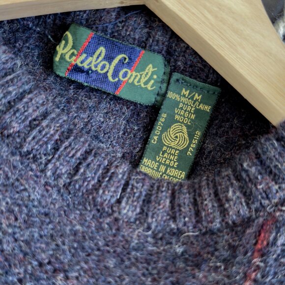 Vintage Paulo Conti 100% Pure Virgin Wool Knit Sweater| US M - Picture 12 of 12